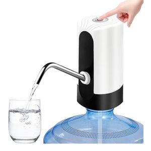 Electric Water Pump Dispenser - White & Black with Stainless Spout